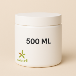 500 ML White Plastic Jar – Screw-On Lid צנצנת פלסטיק לבנה 500 מ"ל - מכסה הברגה